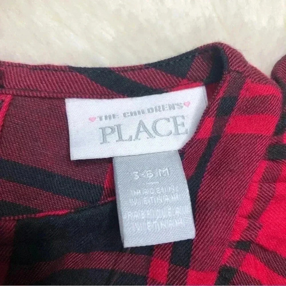 The  Children’s Place Dress Red & Black Plaid New With Tags 3-6 Months - Picture 6 of 16